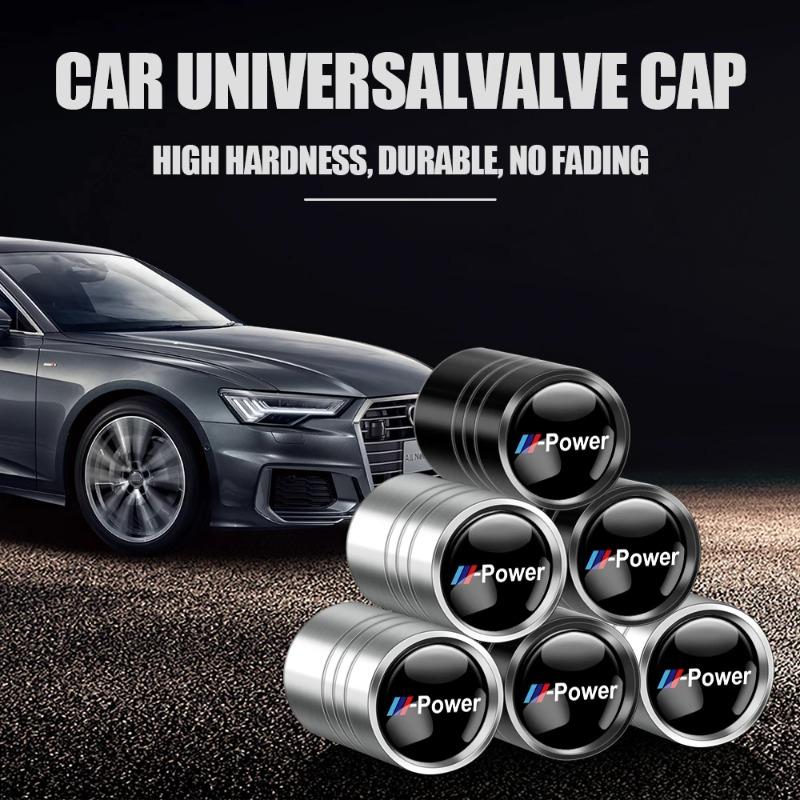 4PCS Car Wheel Tire Valve Cap Auto Tyre Air Stem Cover Accessories For BMW 1 3 5 Series M Performance E28 E30 E34 E36 E46 E90 X5