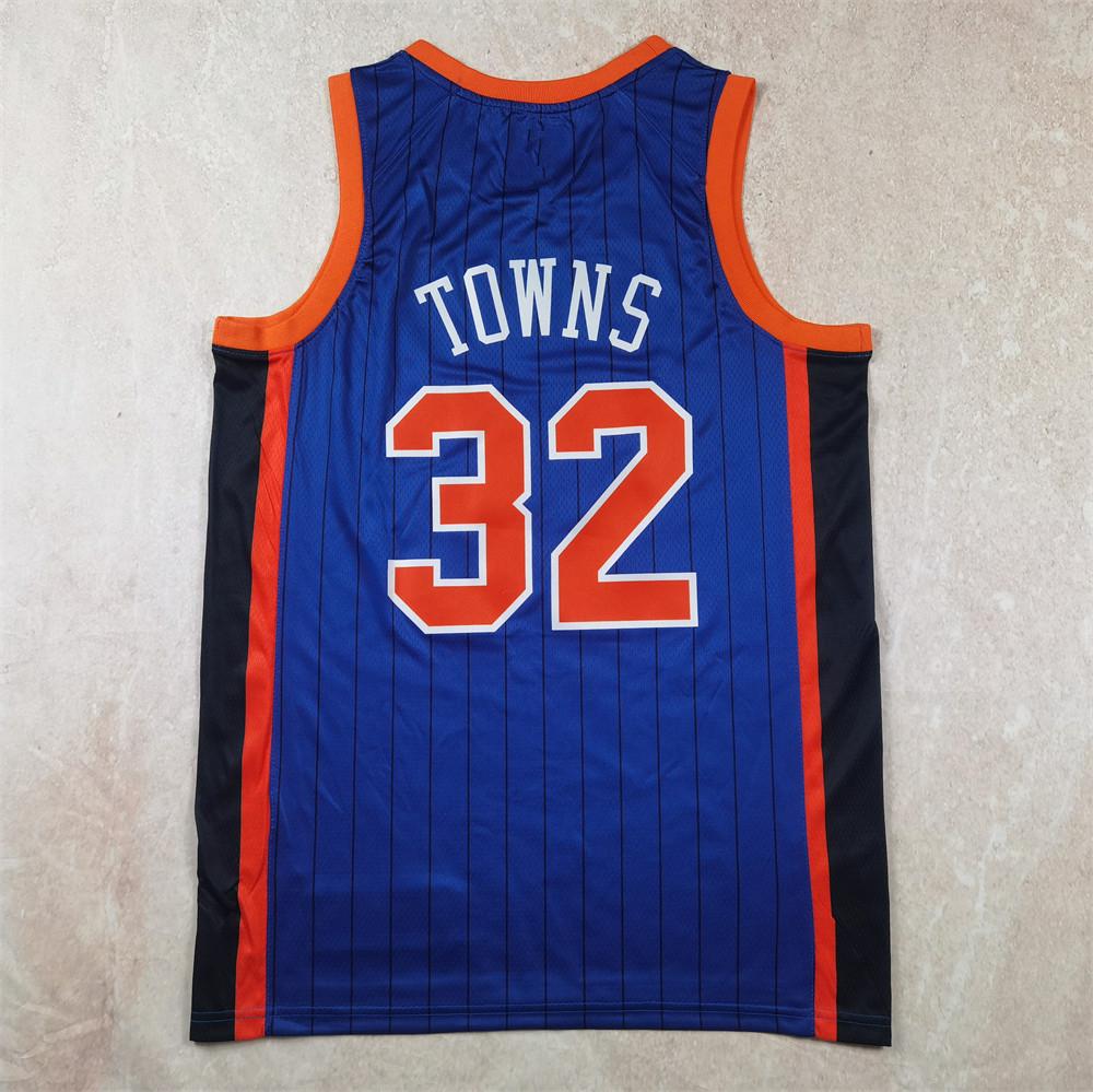 Knicks #32 Towns Blue City Edition Basketball Jersey - Europe/America