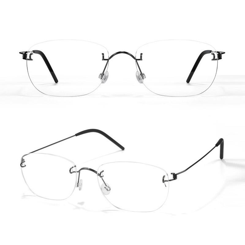Denmark Brand Style Frameless Eyeglass Frame No Screws Ultra Lightweight Rimless Glasses Small Square Eyewear Customize Glasses