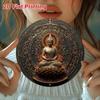 Metal Wall Art Golden Buddha Decor Home Office Garden Patio Valentine Halloween Gift
