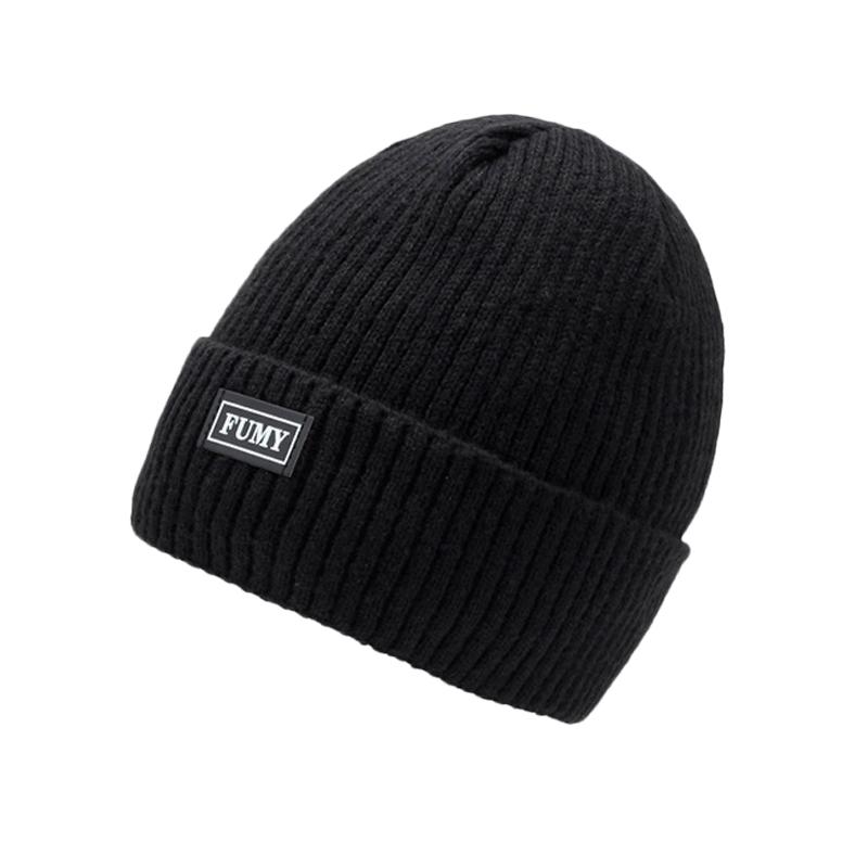 Herren Winter Strickmütze Samt Dick Warm Wollmütze Outdoor Reiten Winddichte Mütze