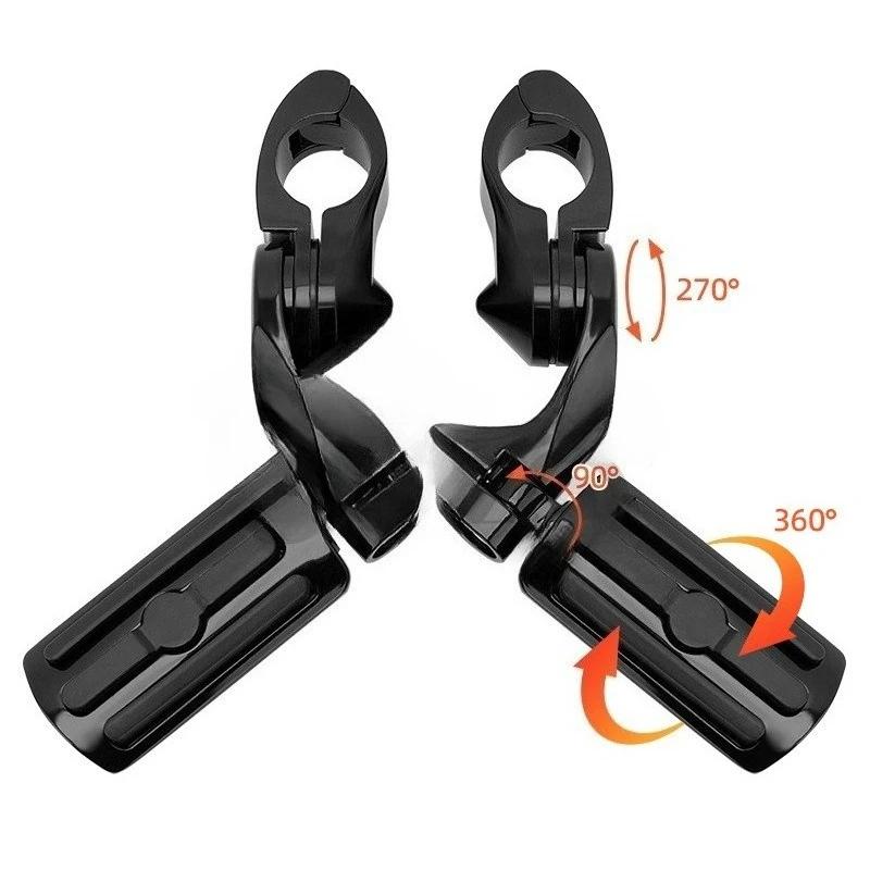 Suitable for Harley Davidson motorcycle bumper rest pedals, aluminum alloy plated modified accessories, rear pedal bracket