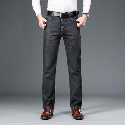Men's Elastic Jeans, Men's Light Business, High Waisted, Deep Casual Men's Pants, Versatile Large Pants, Men's