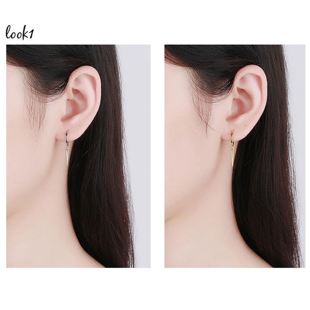 2 Pieces Alloy Women Earring Decorative Solid Color Electroplated Unfading Elegant Ear Stud Jewellery Ornament