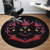 1pc Feline Flames Office Round Area Rug, Under Office Chairs Bedroom Living Room Home Decor, Room Deco, Available in Various Sizes