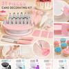 71 Piece Cake Decorating Set Includes Turntable Icing Spatulas Piping Bags Nozzles Scrapers and Tools for Baking and Cake Decorating