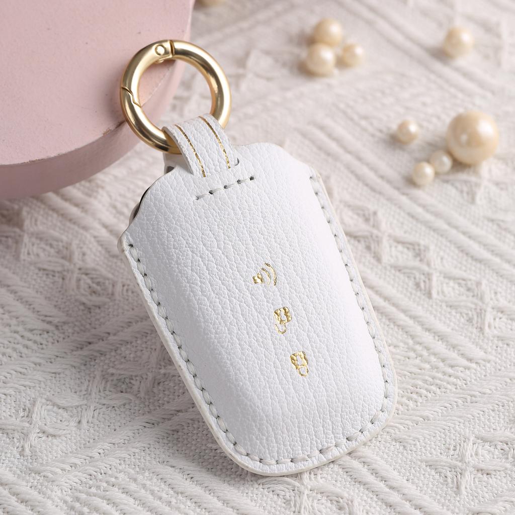 Customized High-end Car Key Cover Is Suitable for Shuanglong Car Special Key Bag Protective Case, Pure Handmade Leather