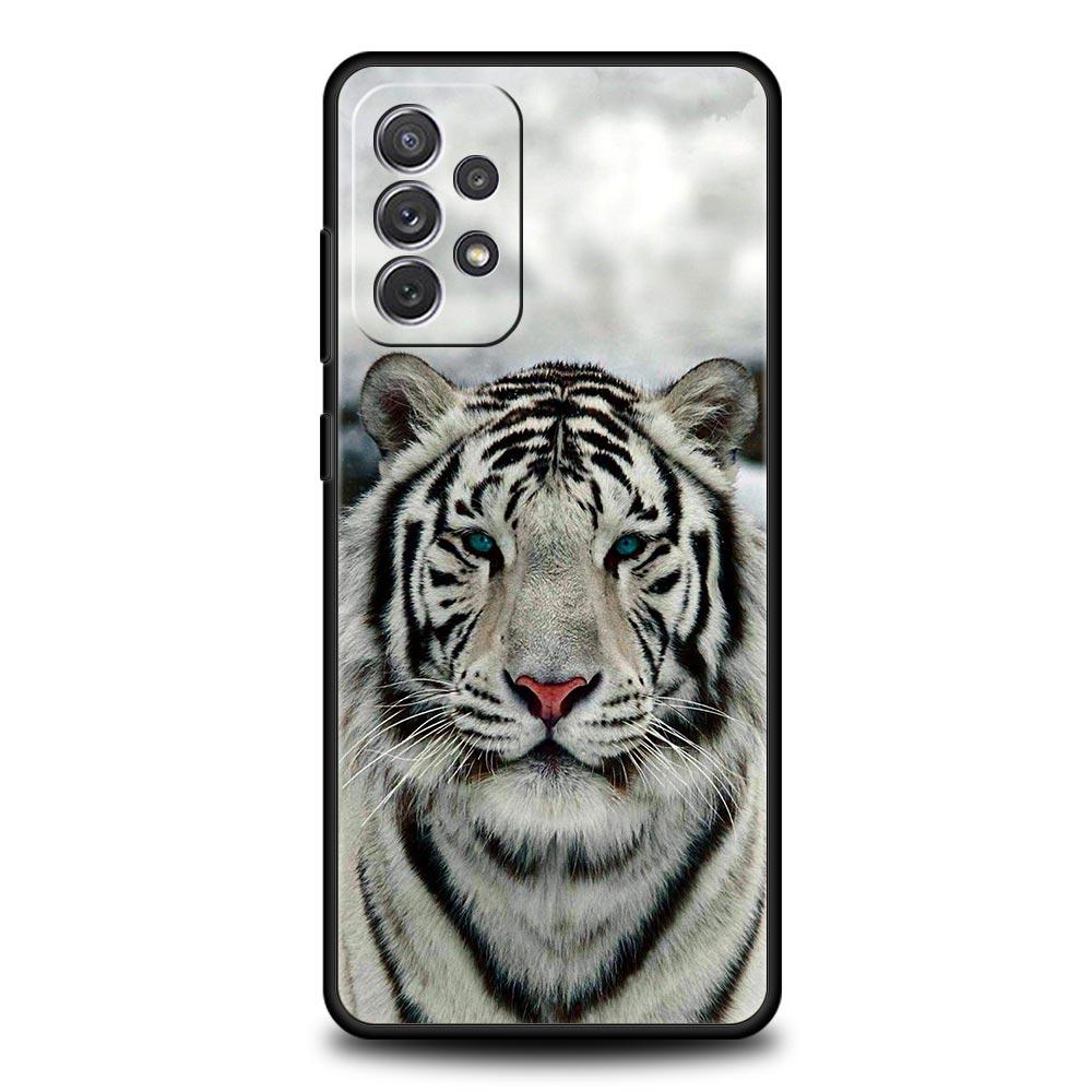 Animal White Tiger Phone Case for Samsung Galaxy A17 A13 A15 A25 A35 A51 A55 A71 A21S A11 A31 A41 A23 A53 A73 5G A03S A05s Cover