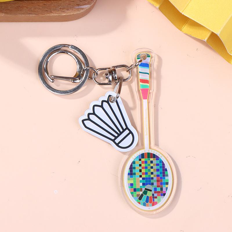 Badminton Schlüsselanhänger Cool Luxuriös Kunststoff Schlüsselanhänger Auto Schlüsselanhänger Schlüsselring Kette Anhänger Rucksack Dekoration Für Enthusiasten Geschenk