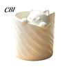 Pen Container 3D Printed Holder, Cat Shape Large Capacity Hollow Barrel Desk Organizer for Gel Pens Pencils Makeup Brushes, Cute Girlish Decor