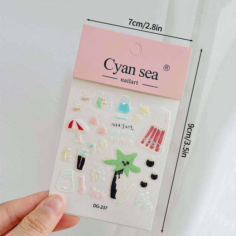 INS Phonecase Jelly Sticker Korean Style Journal Sticker DIY Mobile Phone Case Laptop Cartoon Stickers Waterproof Cute Decal