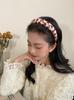 Rose Red Wide-brimmed Sponge Hair Band Women Fairy Temperament Headband Tweed Head Hoop Hairband Princess Girls Hair Accessories