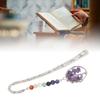 Chakra Crystal Bookmark Innovative Exquisite Decorative Vintage Metal Bookmark for Student Office Birthday Present Amethyst