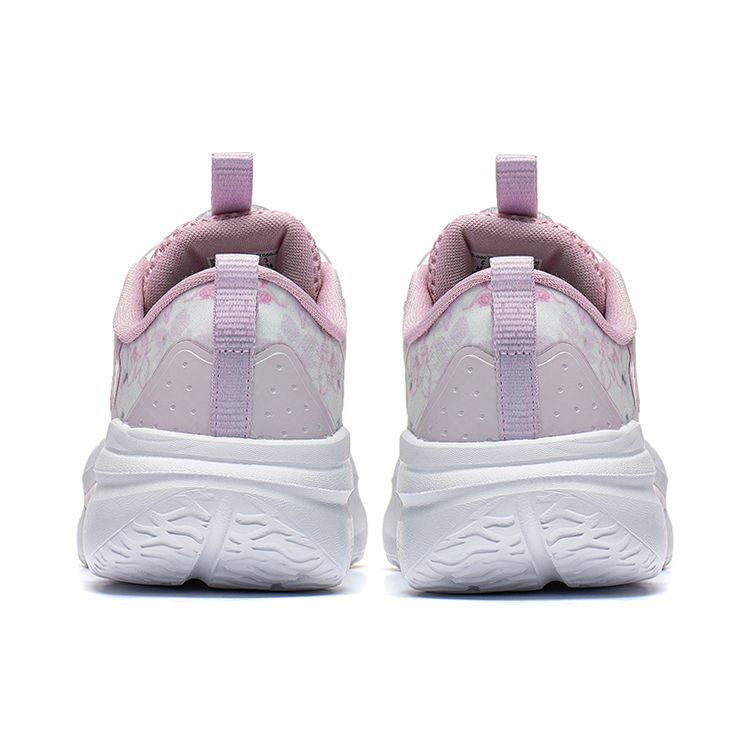 Li Ning Kids Sports Lifestyle Series Atom 1.0 Comfortable Shock Absorbing Durable Casual Shoes Kids sneakers Pink White YKCT060-2