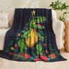 1pc Dinosaur and Christmas Tree Pattern Flannel Blanket - Super Soft All-Season Shawl Blanket | Suitable for Bed, Sofa, Chair, Office - Multifunctiona