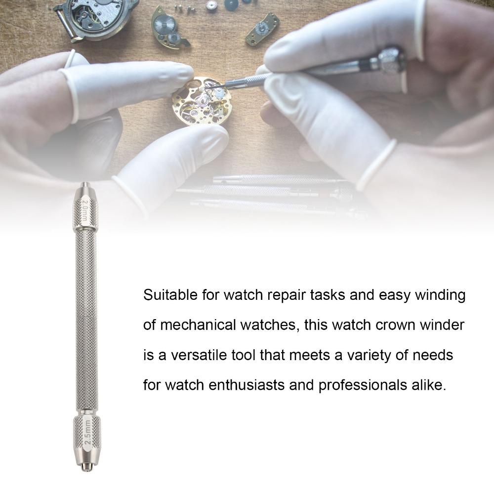 Different Lengths Dual Head Chrome Steel Watch Winding Chuck  Watch Store Daily Repair Work