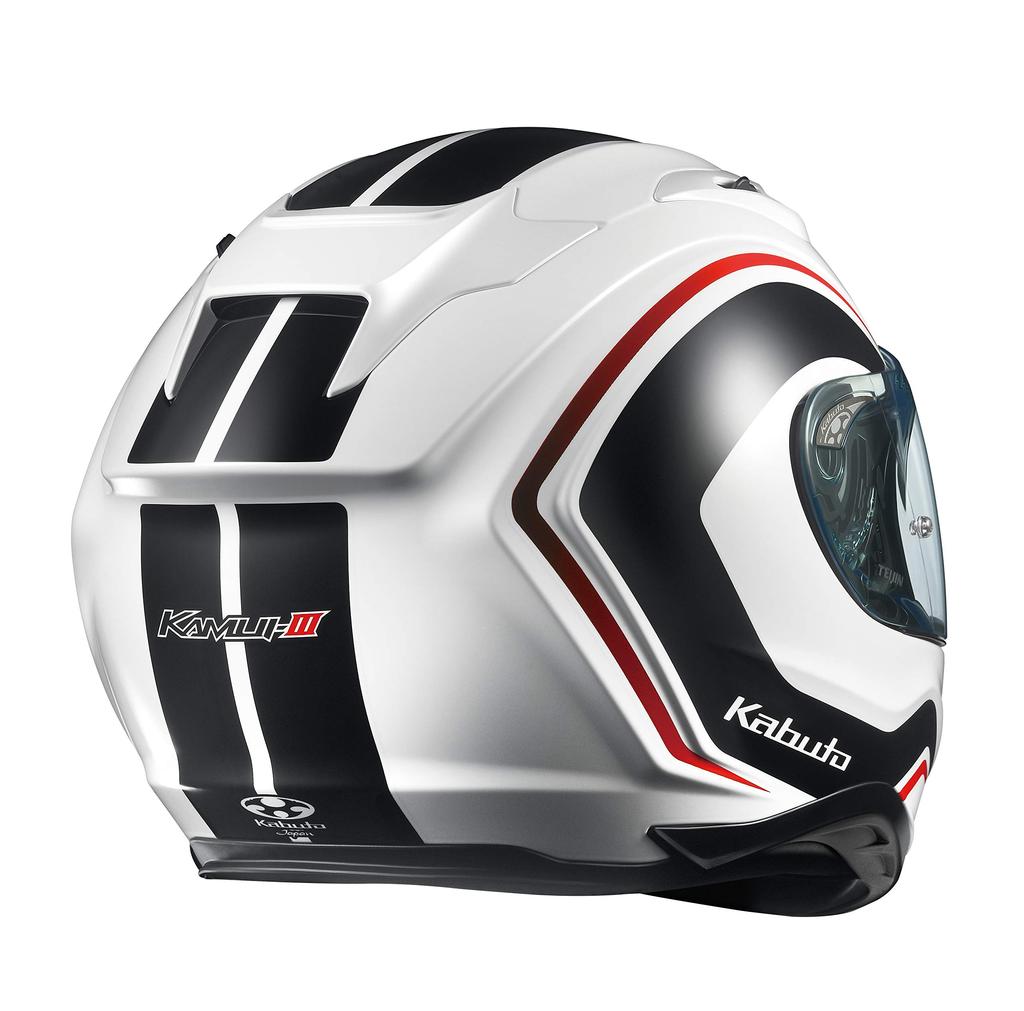 OGK KABUTO Motorradhelm Integralhelm KAMUI3 NACK Weiß Schwarz 584863 (Größe S)