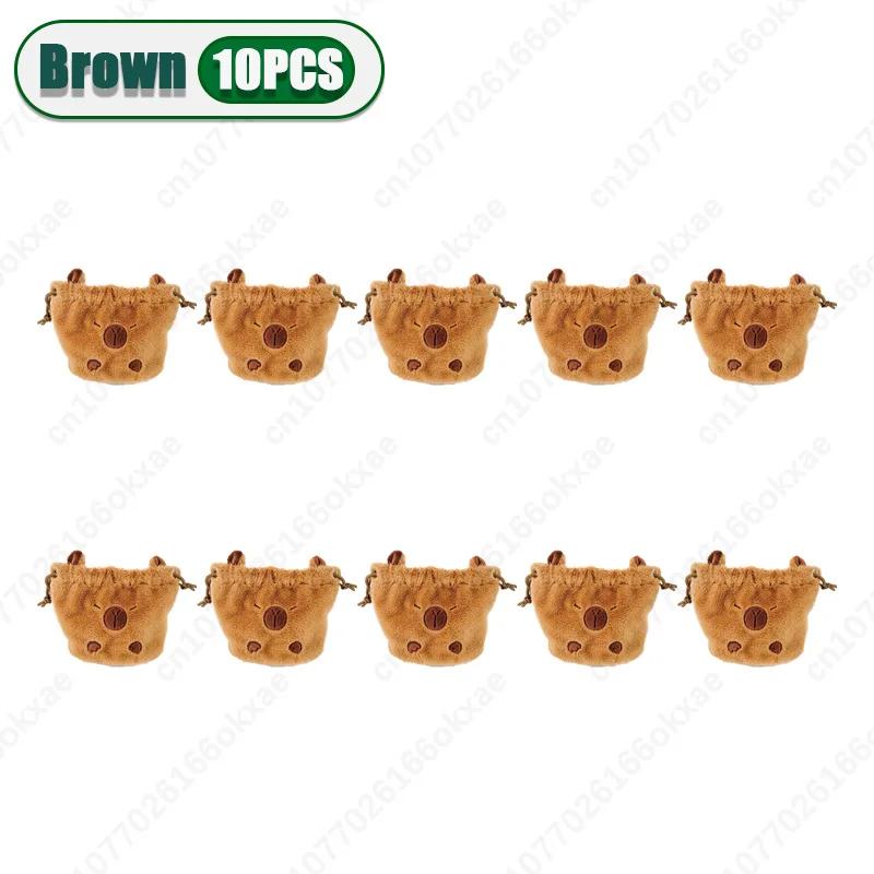 Süße Plüsch-Capybara Kordelzugtasche Geeignet für Schulanfang Aufbewahrungstasche Reise Kosmetik Kamera Aufrechte Aufbewahrungstasche Handtasche