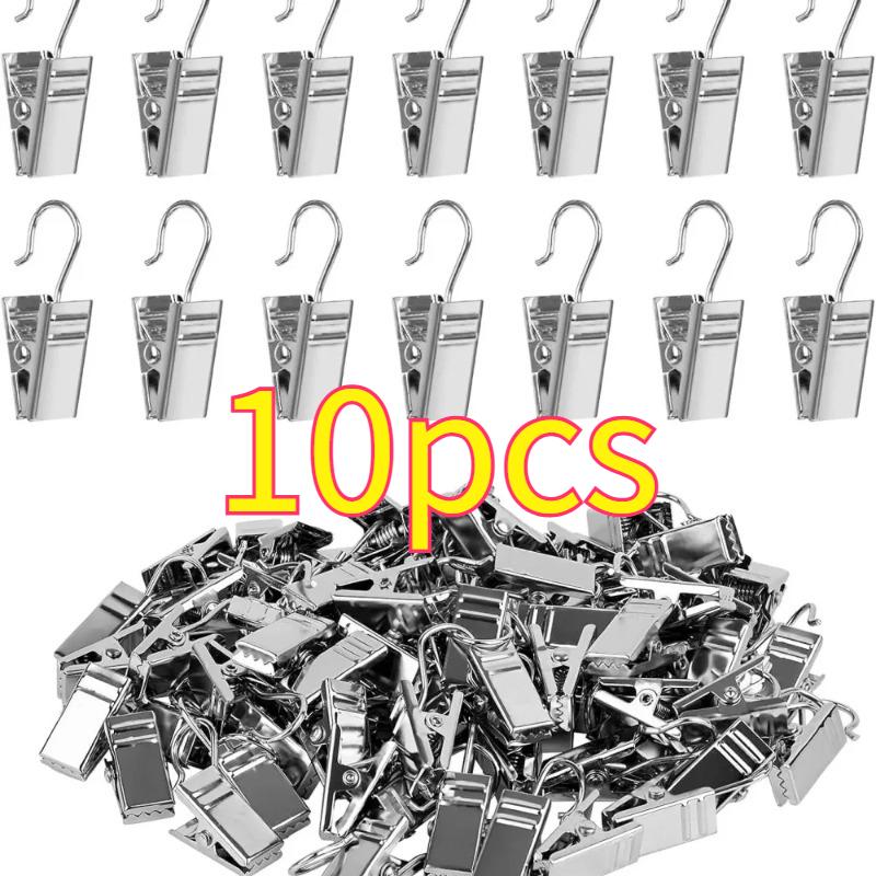 Stainless Steel Curtain Clips with Hook Sturdy and Durable Window Curtain Hook Clips Home Window Curtain Decor Accessories