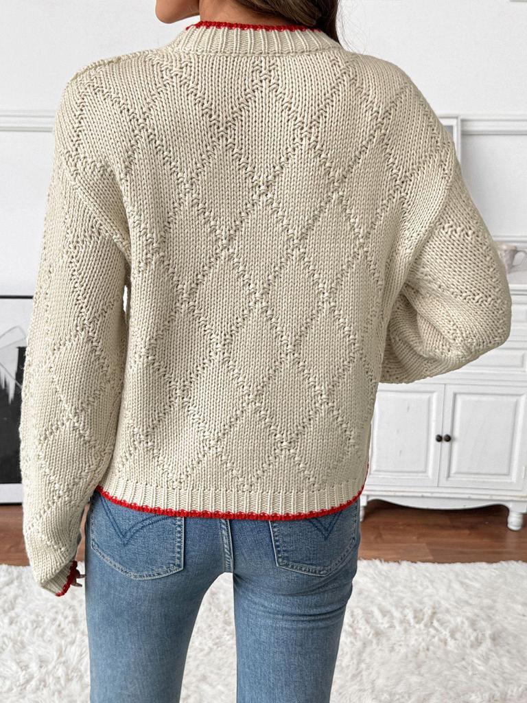 2025 Autumn/Winter Women's Casual Knit Round Neck Sweater