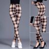 Damen-Streifen-Bleistifthose, schmale Knöchel-Leggings, Einheitsgröße