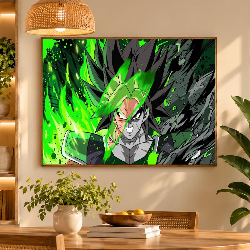 5D Diamond Painting Broly DIY Full Drill Diamond Art Kit Home Decoration