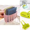 Versatile Kitchen Sink Soap Sponge Holder With Adjustable Strap For Easy Organizing