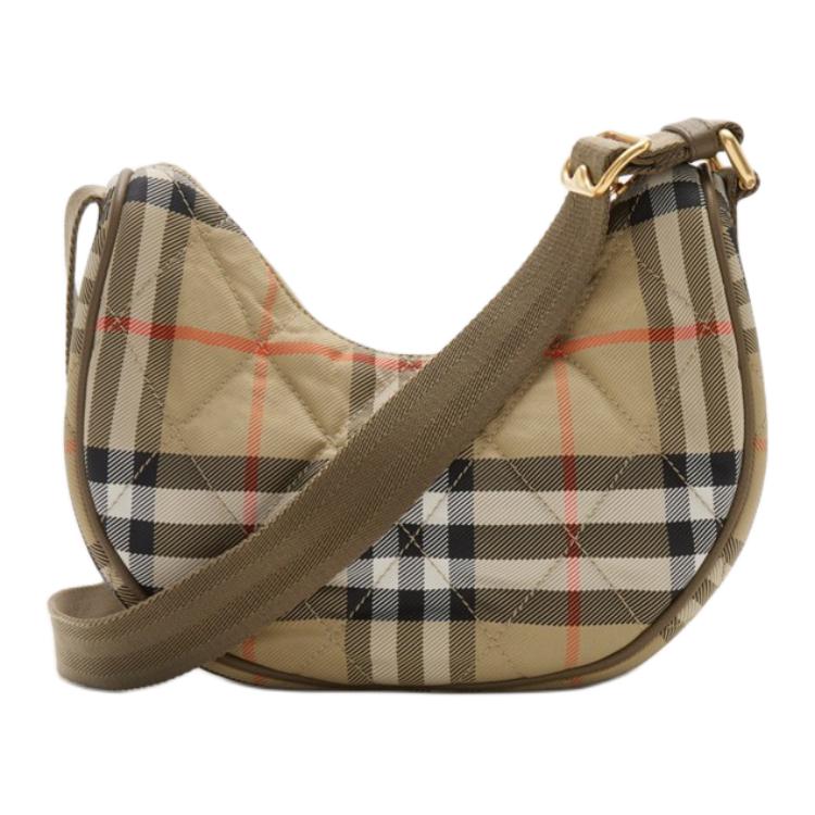 Burberry Classic Knight Logo Nylon Shoulder Bag Women Shoulder Bag Brown 81113081