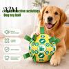 Soft Training Balls for Dogs Stuffed Football Dog Toy with Bell, Plush Ball Chew Toy, Lightweight Throwing Toys Pet Interactive Fetch Small To Medium