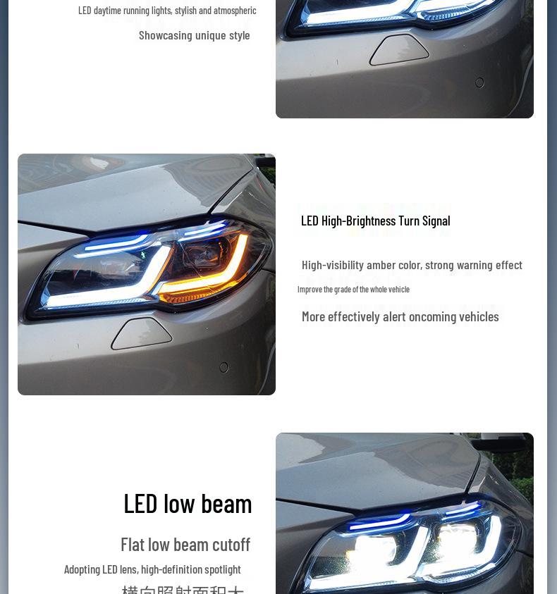 Compatible Bi-Xenon LED Headlight Assembly for 2011-2017 BMW 5 Series (G38)