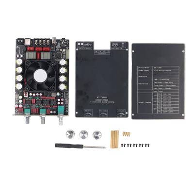 Carte Amplificateur Sonore Bluetooth 5.2 220W Double Canal Entrée AUX Module Amplificateur de Puissance Sonore