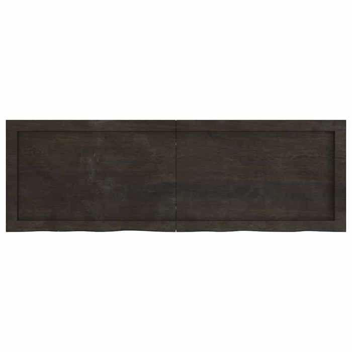 VidaXL Wall Shelf Dark Grey 120x40x6 Cm Solid Treated Oak Wood 363815