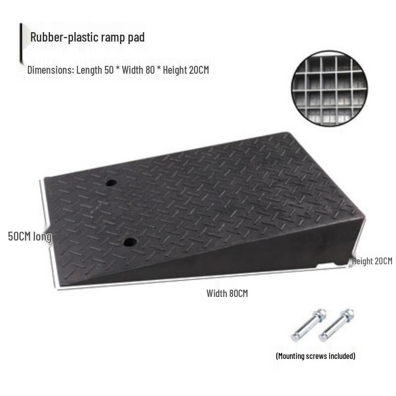 Heavy-Duty Rubber Curb Ramp