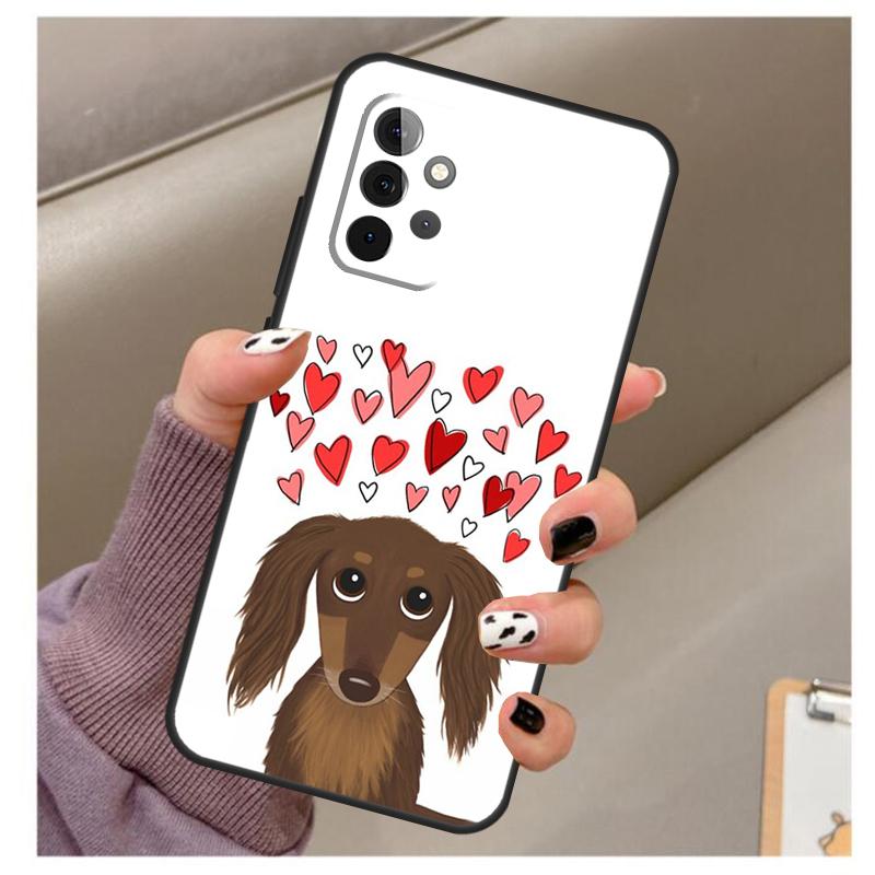 Jezevčík Teckel Dackel Pouzdro pro psa Pro Samsung Galaxy A51 A71 A12 A22 A32 A42 A52 A72 A50 A70 A21S A52S A03S Kryt na telefon