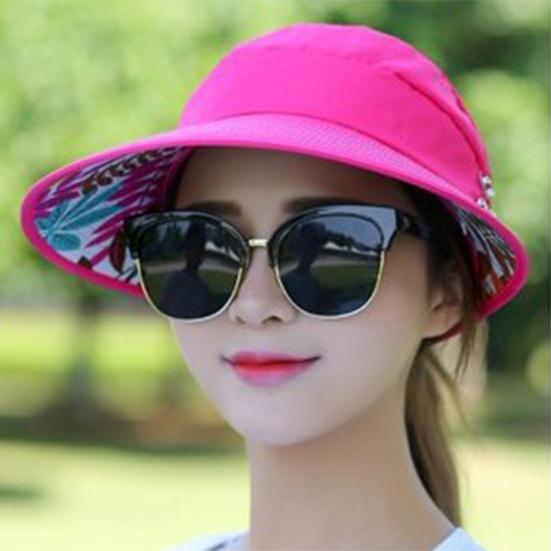 Cappello Da Sole Donna Con Foro Per Coda Di Cavallo, Tesa Larga 9 Cm