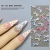 50pcs 3D Exquisite Bow Tie Nail Art Charms Resin Ribbon Bowknot Jewelry Nail Rhinestone Decoration DIY Accessories Manicure