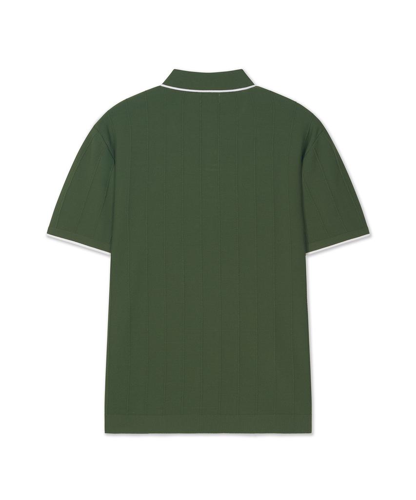 Antomas Mini Cable Knit Polo Men'S - Khaki