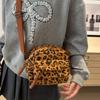 Borsa a Spalla Stampa Leopardo Retrò Borsa Quadrata Piccola Multitasche Borsa a Tracolla in Velluto per il Pendolarismo