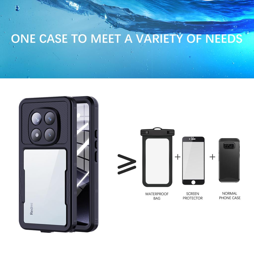 Shellbox Underwater Pography Diving Case for Redmi Note 14 Pro 5G Waterproof Shockproof Defender Cover