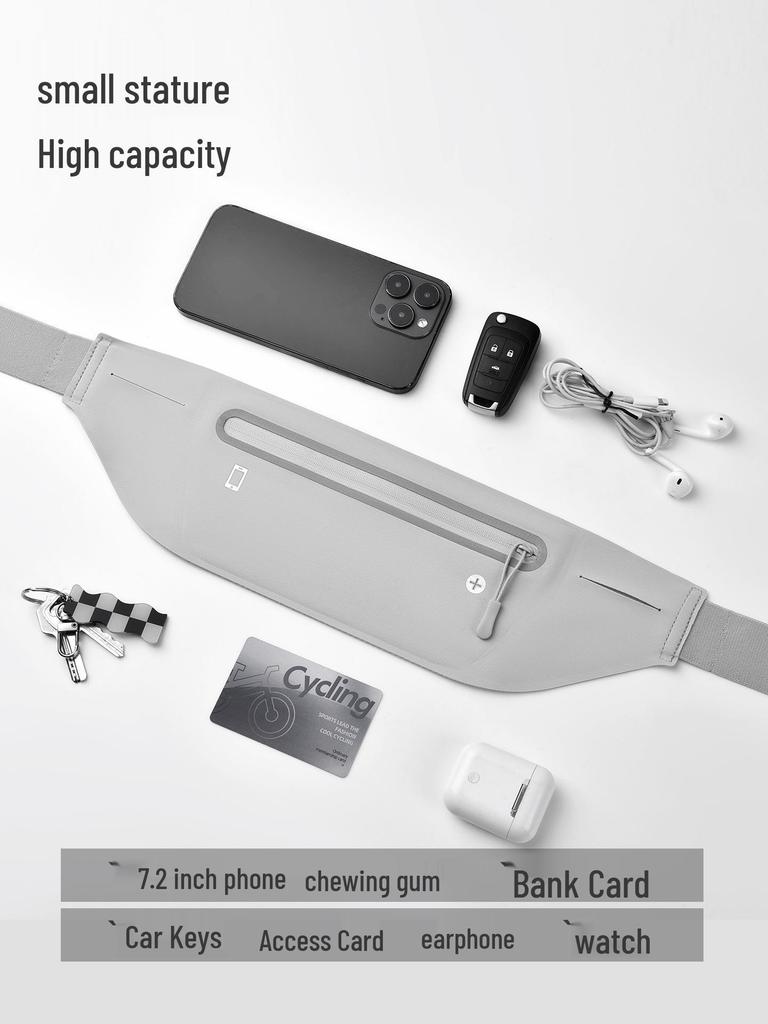 Unisex Waterproof Sports Running Waist Bag - Lightweight & Invisible Fitness Phone Belt