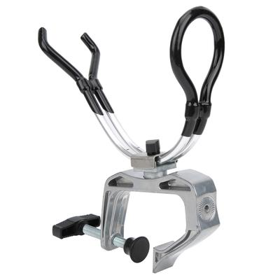 Aluminum Alloy 360 Degree Adjustable Boat Rods Holder Fishing Pole Foot Clamp Racks