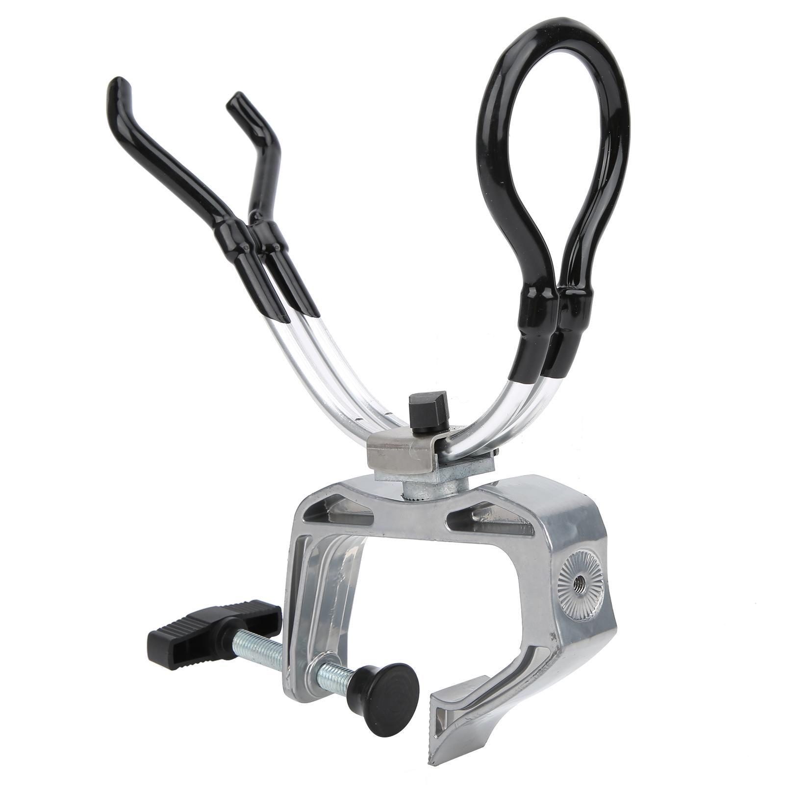 

Aluminum Alloy 360 Degree Adjustable Boat Rods Holder Fishing Pole Foot Clamp Racks