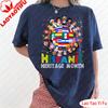 HERITAGE MONTH T Shirt Colorful Flag Print Clothes Womne Tee The Patterns of National Flags of Various Countries Clothes