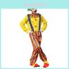 Men Killer Clown Costume For Halloween Parties Soft And Comfortable Jumpsuit**