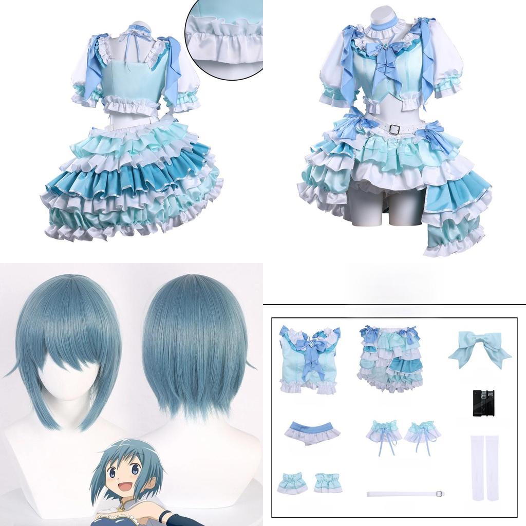 Magia Girl Puella Magi Madoka Magica Cosplay Costume With Wig For Anime Fans