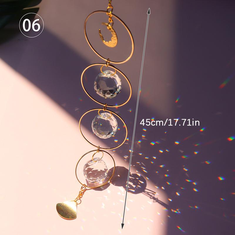 Sun Star Łapacz Słońca Kryształowy Pryzmat Twórca Tęczy Dom Ogród Samochód Dekoracja Zasłony