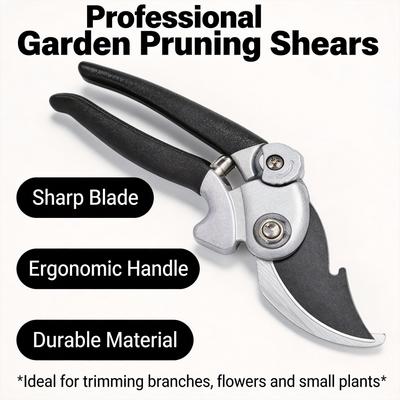 Professional SK85 Steel Pruning Shears, Heavy-Duty Garden Shears – Sharp Bypass Trimming Scissors for Tree Branch Cutting,