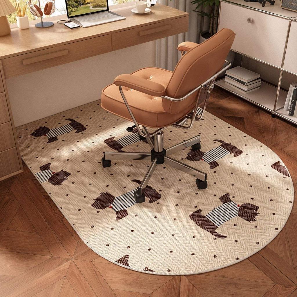 Alfombrilla de suelo insonorizada, sin lavado, imitación sisal, para escritorio de ordenador y silla giratoria