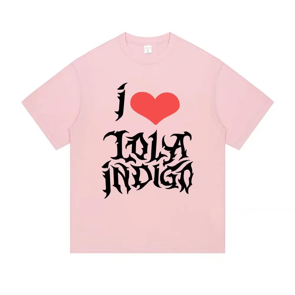 2026 I Love Lola Indigo Tour Printed Tshirt Summer Casual Tshirt Fashion Womens Unisex Short Sleeve Round Neck Tshirt Tops