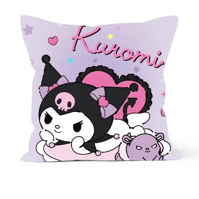 1PC New Sanrio Kuromi Double sided Printed Pillow Cover for Sofa Bedhead Cushion Cover Childrens Gift Anime Cartoon